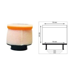 Filtre à air cylindrique TWIN AIR - Universel 55 mm x 70 mm manchon de 28 mm