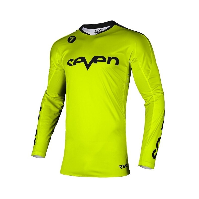 Maillot SEVEN Rival Staple Jaune Fluo Maillot SEVEN Rival Staple Jaune Fluo
