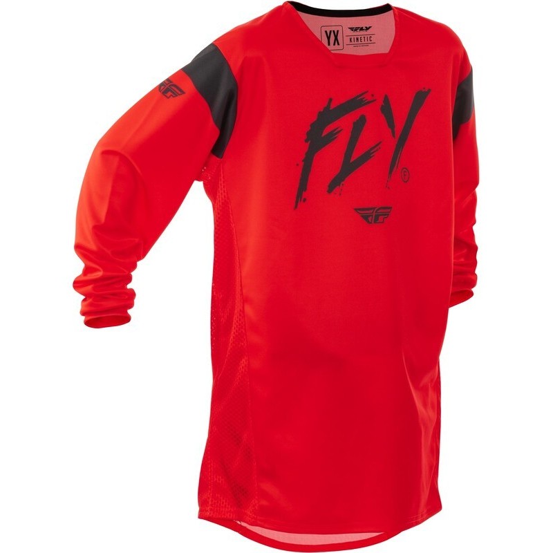 Maillot enfant FLY RACING 2025 Kinetic Stoke Rouge