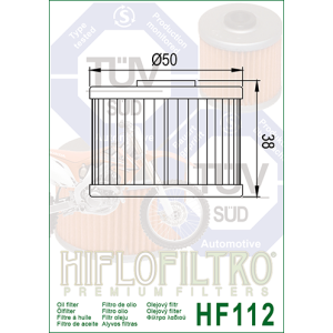 Filtre à Huile HIFLOFILTRO HF112