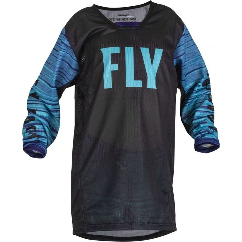 Maillot enfant FLY RACING 2022 Kinetic Mesh Noir Bleu Maillot enfant FLY RACING 2022 Kinetic Mesh Noir Bleu