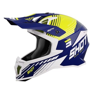Casque SHOT 2025 Lite Fury Navy Jaune Fluo