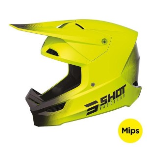 Casque SHOT 2024 Race Draw Jaune Fluo Matt