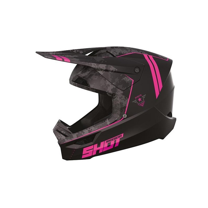 Casque SHOT 2023 Furious Army Rose Mat