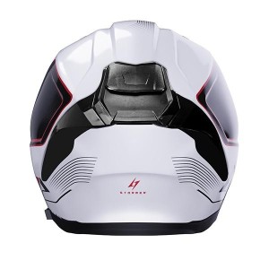 Casque STORMER ZS-1001 Taken Blanc Rouge