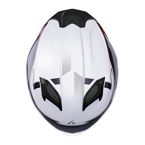 Casque STORMER ZS-1001 Taken Blanc Rouge