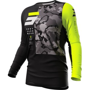 Maillot SHOT 2023 Contact Camo 2.0 Jaune