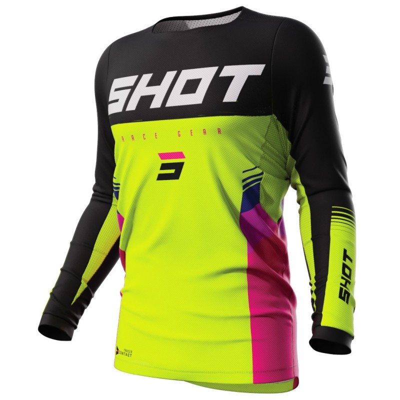 Maillot SHOT 2023 Contact Tracr Neon Jaune