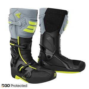 Bottes SHOT 2025 Race 8 Noir Gris Jaune