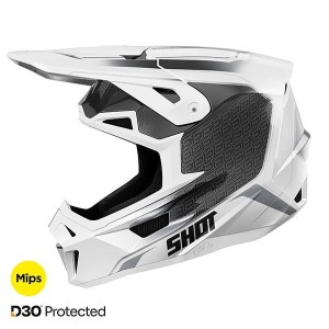 Casque SHOT 2026 Lite Challenger Noir Blanc