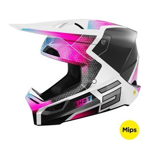 Casque SHOT 2026 Race Phaser Noir Bleu Rose