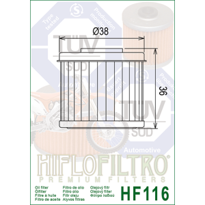 Filtre à Huile HIFLOFILTRO HF116