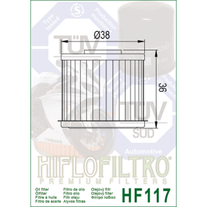 Filtre à Huile HIFLOFILTRO HF117