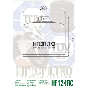 Filtre à Huile HIFLOFILTRO Racing HF124RC