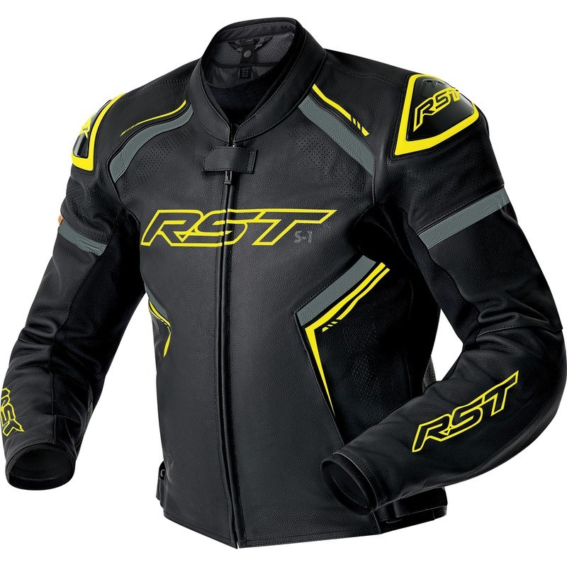 Blouson cuir RST S-1 D30 2026 Jaune Fluo