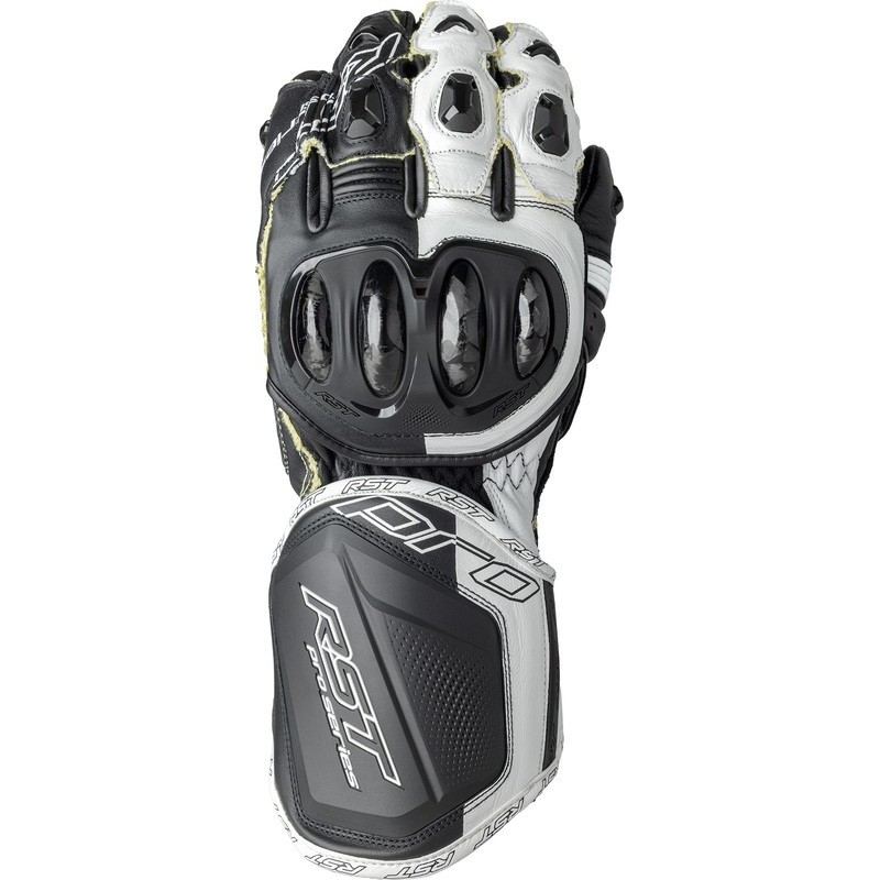 Gants cuir RST Pro Series GP D30 Blanc Noir