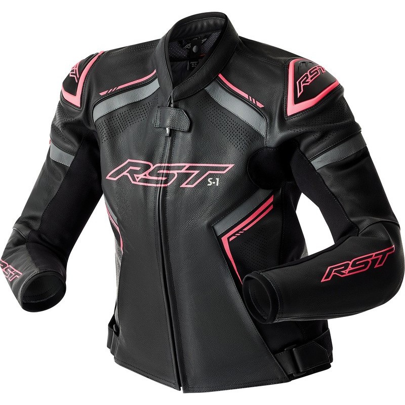 Veste cuir femme RST S-1D30 CE Rose