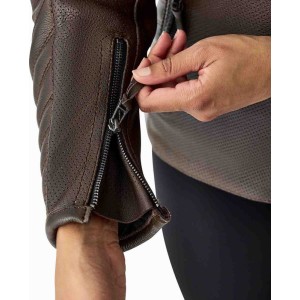 Veste cuir femme RST Roadster Air D30 CE Marron