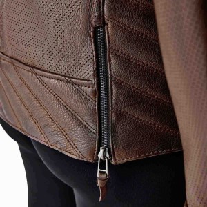 Veste cuir femme RST Roadster Air D30 CE Marron