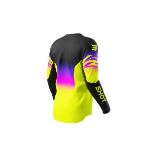 Maillot enfant SHOT 2025 Draw X-Trem Jaune Fluo