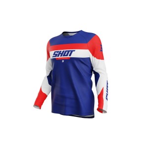 Maillot enfant SHOT 2025 Draw League Bleu Rouge
