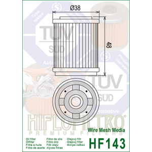 Filtre à Huile HIFLOFILTRO HF143
