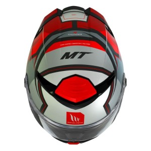 Casque MT THUNDER Gris Rouge Mat
