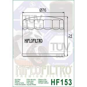 Filtre à Huile HIFLOFILTRO Racing HF153RC