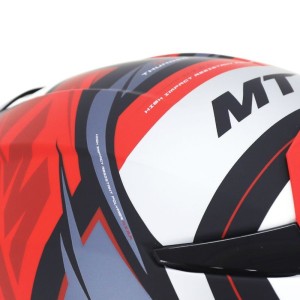 Casque MT THUNDER Gris Rouge Mat