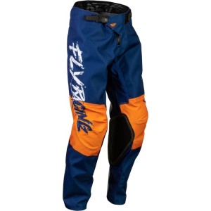 Pantalon enfant FLY RACING Kinetic Khaos Bleu Orange