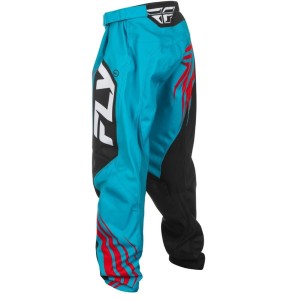 Pantalon enfant FLY RACING F-16 Cyan Noir