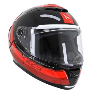 Casque MT THUNDER Noir Rouge Brillant