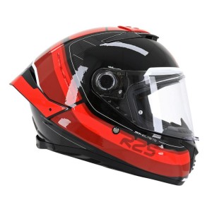 Casque MT THUNDER Noir Rouge Brillant