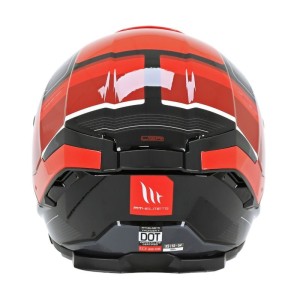 Casque MT THUNDER Noir Rouge Brillant