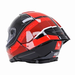 Casque MT THUNDER Noir Rouge Brillant