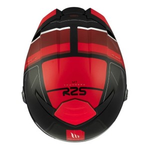 Casque MT THUNDER Noir Rouge Brillant