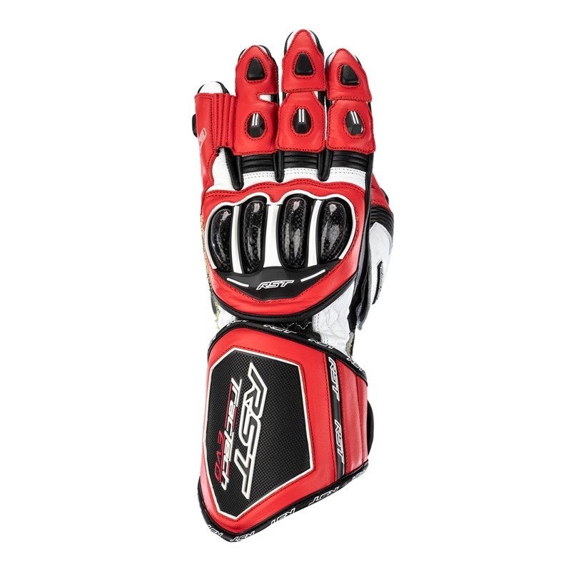 Gants RST Tractech Evo 4 Cuir Rouge Gants RST Tractech Evo 4 Cuir Rouge