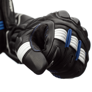 Gants RST Pilot CE Cuir Noir Bleu