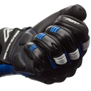 Gants RST Pilot CE Cuir Noir Bleu