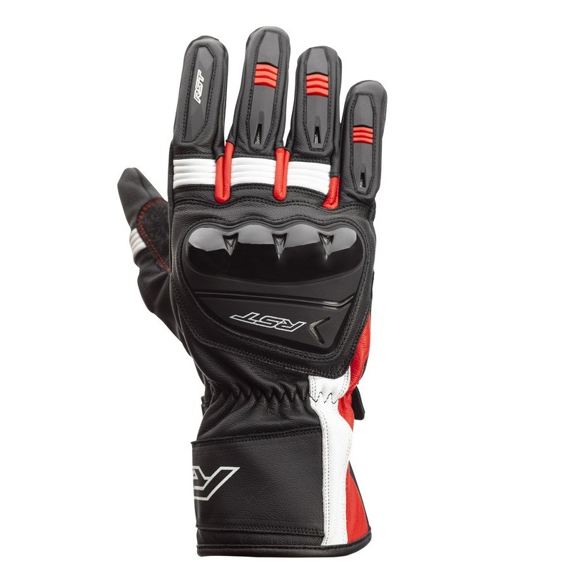 Gants RST Pilot CE Cuir Noir Rouge Gants RST Pilot CE Cuir Noir Rouge