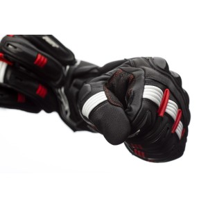 Gants RST Pilot CE Cuir Noir Rouge