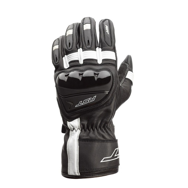 Gants RST Pilot CE Cuir Noir Blanc Gants RST Pilot CE Cuir Noir Blanc