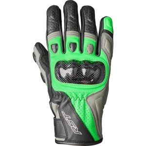 Gants RST Stunt 3 CE Cuir Textile Vert