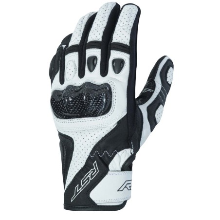 Gants RST Stunt 3 CE Cuir Textile Blanc