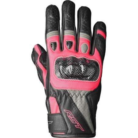 Gants femme RST Stunt 3 CE Cuir Rose