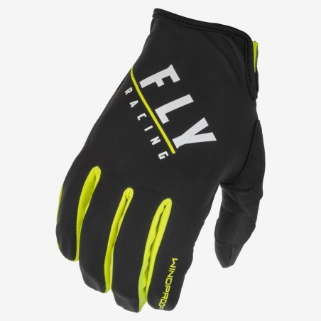 Gants FLY RACING Windproof Noir Jaune