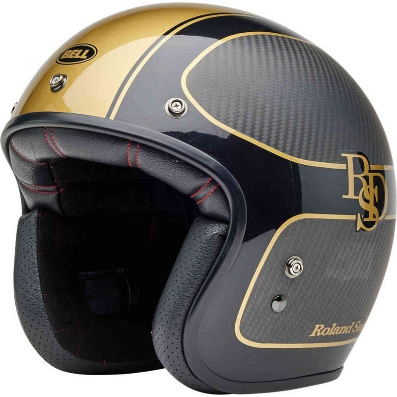 Casque BELL Custom 500 Carbon RSD Checkmate Noir Or