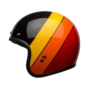 Casque BELL Custom 500 Riff Noir Jaune Orande Rouge