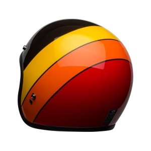 Casque BELL Custom 500 Riff Noir Jaune Orande Rouge
