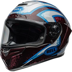 Casque BELL Race Star Flex DLX Xenon Gloss Red Silver